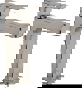 Single Handle Monoblock Bathroom Sink Faucet in Brushed Nickel